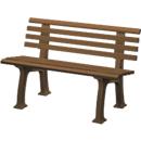 Banc de jardin, 2 places, L 1200 mm, brun