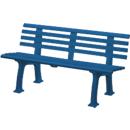 Banc de jardin, 3 places, L 1500 mm, bleu