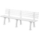 Banc de jardin, 4 places, L 2000 mm, blanc