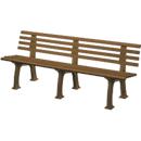 Banc de jardin, 4 places, L 2000 mm, brun