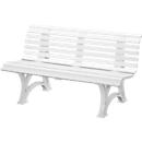 Banc de parc, 3 places, L 1500 mm, blanc