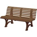 Banc de parc, 3 places, L 1500 mm, brun