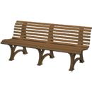 Banc de parc, 4 places, L 2000 mm, brun