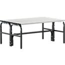 Banc de vestiaires, fils en acier/alu, double, 1015 mm de long, anthracite