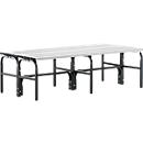 Banc de vestiaires, fils en acier/alu, double, 1500 mm de long, anthracite