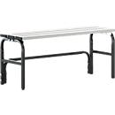 Banc de vestiaires, fils en acier/alu, simple, 1015 mm de long, anthracite