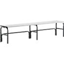 Banc de vestiaires, fils en acier/alu, simple, 2000 mm de long, anthracite