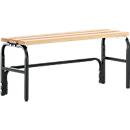 Banc de vestiaires, fils en acier/bois, simple, L 1015 mm, anthracite