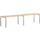 Banc, empilable, alu blanc, L 2000 mm