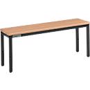 Banc en bois pour vestiaires Schäfer Shop Select, l. 995 x P 310 x H 415 mm - noir