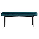 Banc meet® by Paperflow GAIA, ovale L, revêtement velours vert, piètement 4 pieds noir mat, L 1180 x P 420 x H 455 mm