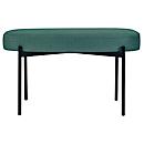 Banc meet® by Paperflow GAIA, ovale M, revêtement tissu vert, piètement 4 pieds noir mat, L 790 x P 420 x H 455 mm