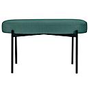 Banc meet® by Paperflow GAIA, ovale M, revêtement velours vert, piètement 4 pieds noir mat, L 790 x P 420 x H 455 mm