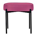 Banc meet® by Paperflow GAIA, ovale S, revêtement en similicuir lilas résistant aux désinfectants, piètement 4 pieds noir mat, L 490 x P 380 x H 455 mm