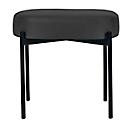 Banc meet® by Paperflow GAIA, ovale S, revêtement en similicuir noir résistant aux désinfectants, piètement 4 pieds noir mat, L 490 x P 380 x H 455 mm