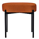 Banc meet® by Paperflow GAIA, ovale S, revêtement tissu couleur rouille, piètement 4 pieds noir mat, L 490 x P 380 x H 455 mm