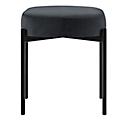 Banc meet® by Paperflow GAIA, ovale S, revêtement velours anthracite, piètement 4 pieds noir mat, L 490 x P 380 x H 455 mm