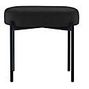 Banc meet® by Paperflow GAIA, ovale S, revêtement velours noir, piètement 4 pieds noir mat, L 490 x P 380 x H 455 mm