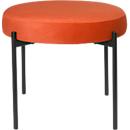Banc meet® by Paperflow GAIA, rond, revêtement tissu brun, piètement 4 pieds noir mat, L 575 x P 575 x H 455 mm