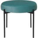 Banc meet® by Paperflow GAIA, rond, revêtement tissu vert, piètement 4 pieds noir mat, L 575 x P 575 x H 455 mm