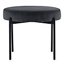 Banc meet® by Paperflow GAIA, rond, revêtement velours anthracite, piètement 4 pieds noir mat, L 575 x P 575 x H 455 mm