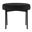 Banc meet® by Paperflow GAIA, rond, revêtement velours noir, piètement 4 pieds noir mat, L 575 x P 575 x H 455 mm