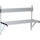 Banc mural, alu/inox, L 1015 mm,