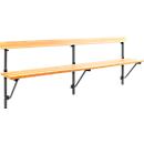 Banc repliable, bois, L 2000 mm, anthracite (RAL 7016)