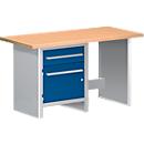 Bancada de trabalho WBI 150- 3, 1 gaveta, 1 armário, 1 compartimento aberto