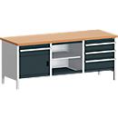 Banco de trabajo con mueble cubio KW-2078-2.4, gris antracita