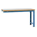 Banco de trabajo de ampliación Manuflex Profi Standard, tablero plástico, 1750 x 700 mm, azul brillante