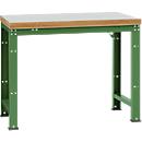 Banco de trabajo Manuflex Profi Standard, tablero plástico An 1250 x P 700, verde reseda