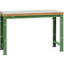 Banco de trabajo Manuflex Profi Standard, tablero plástico An 1500 x P 700, verde reseda