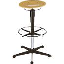 banco giratório 9469, com asa e anel de pé, compensado de faia