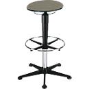 Banco giratório 9469, com asa e anel para os pés, estofos em tecido