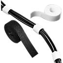 Bande velcro HellermannTyton , l. 12 x L 1000 mm, blanc