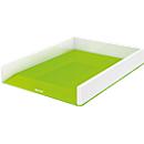 Bandeja para documentos LEITZ® WOW Duo Color, DIN A4, blanco/verde