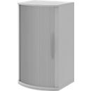 BARI sliding-door wardrobe with roller shutter, 3 AA, 2 shelves, right-hand handle, W 600 x D 530/430 x H 1117 mm, light grey