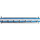 Barre de crochets, pour armoire à clés, L 210 mm pour 7 clés, bleu