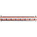 Barre de crochets, pour armoire à clés, L 240 mm pour 8 clés, rouge