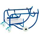 Barrel tipper for 200 l barrels, with 4 wheels, 10 l bucket