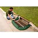 Barrière filtrante, pour huile et sédiments, variante lourde, avec oeillets, L 102 x l 178 x H 2743 mm, non-tissé polymère, vert