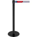 Barrière, tête pivotante à 360°, courroie extensible à 2,3 m, cassette de courroie et frein, L 1000 mm, métal, courroie noir-jaune