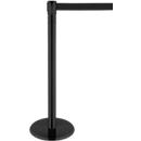 Barrière, tête pivotante à 360°, courroie extensible à 2,3 m, cassette de courroie et frein, L 1000 mm, métal, courroie noire