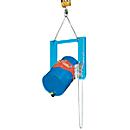 Basculeur de fût FLEX, avec chaîne, bleu laqué