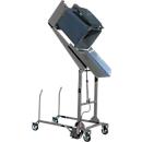 Basculeur élevateur mobile de poubelles MKS-F, pompe à pied, gris RAL 7005
