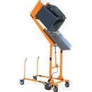 Basculeur élevateur mobile de poubelles MKS-F, pompe à pied, orange RAL 2000