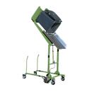 Basculeur élevateur mobile de poubelles MKS-F, pompe à pied, vert RAL 6011