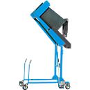 Basculeur élevateur mobile de poubelles MKS-H, pompe manuelle, bleu RAL 5012