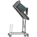 Basculeur élevateur mobile de poubelles MKS-H, pompe manuelle, gris RAL 7005